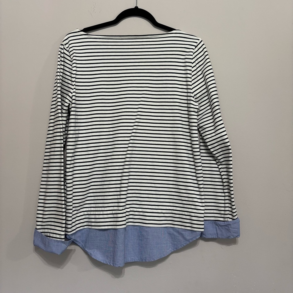 Classic Striped Black and White Blouse - Picture 4 of 5